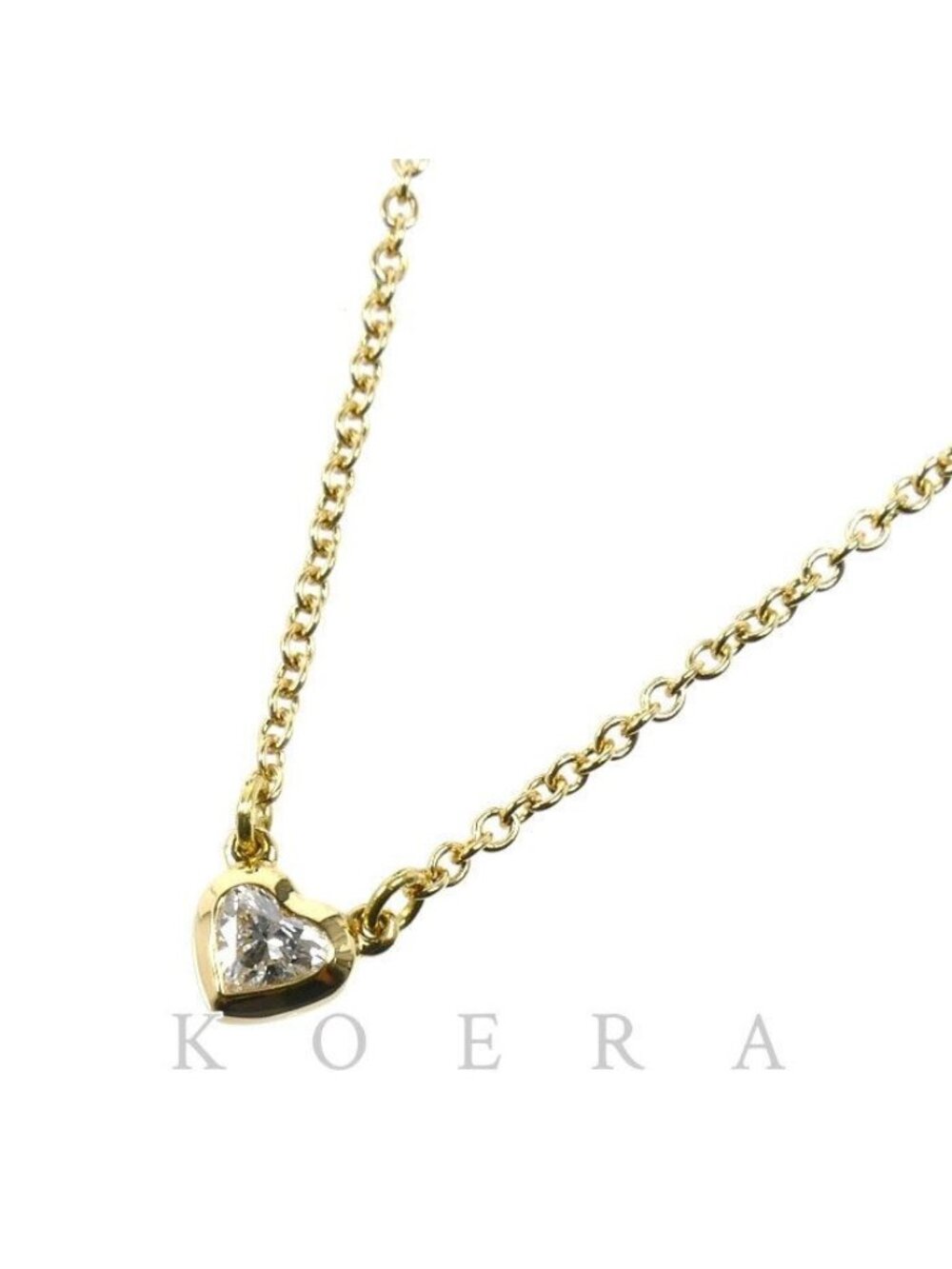 Tiffany & Co 18k Yellow Gold by the Yard Heart Necklace Diamond 41